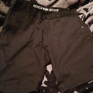 REBEL 8 WORK SHORTS BLACK